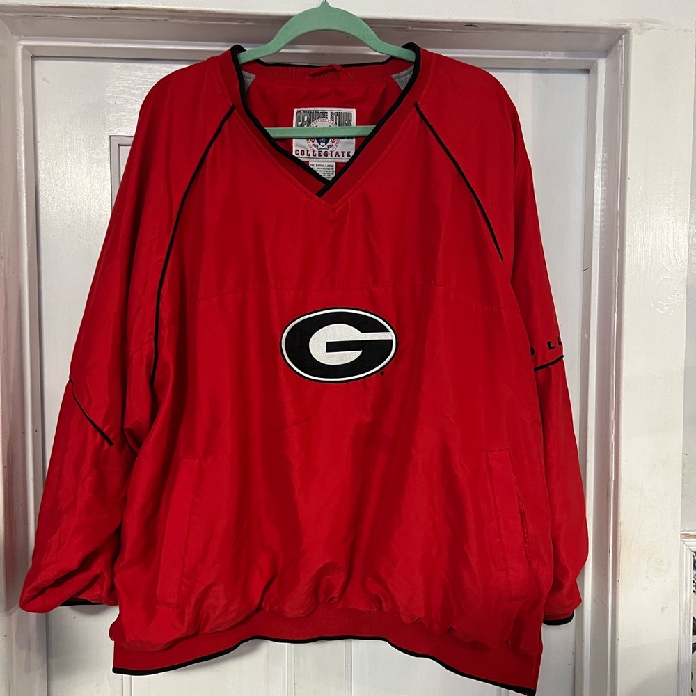 PERFECT CONDITION MENS GEORGIA BULLDOGS PULLOVER SIZE XXL (LINED ON THE INSIDE)